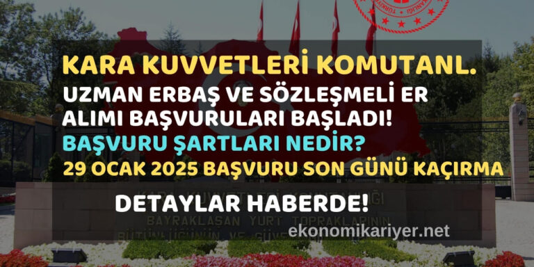 sözleşmeli er ve uzman erbaş alımı