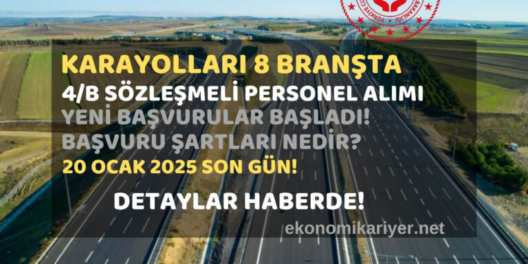 karayolları personel alımı