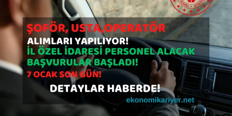şoför operatör alımı