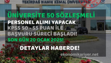 üniversite personel alımı