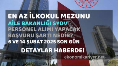 aile bakanlığı sydv personel alımı
