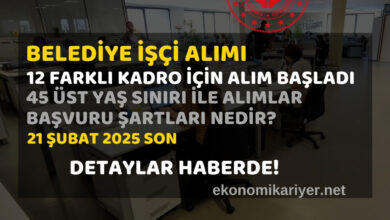 belediye işçi alımı