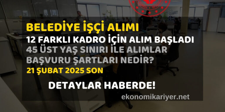 belediye işçi alımı