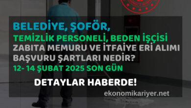 belediye personel alımı