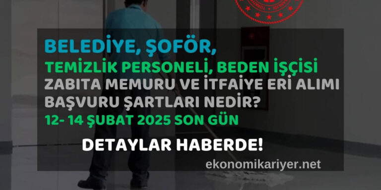 belediye personel alımı