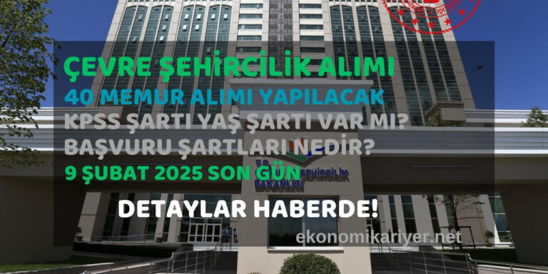 çevre bakanlığı memur alımı
