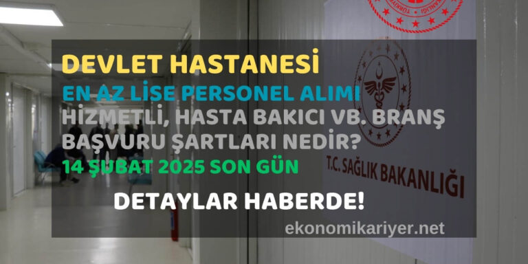 devlet hastanesi personel alımı