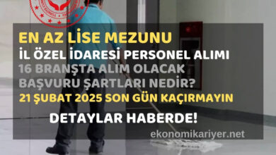 il özel idaresi personel alımı