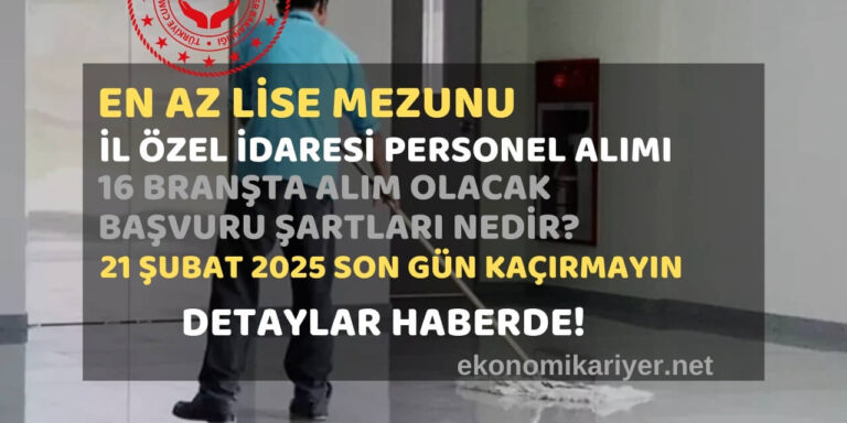 il özel idaresi personel alımı