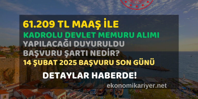 kadrolu memur alımı