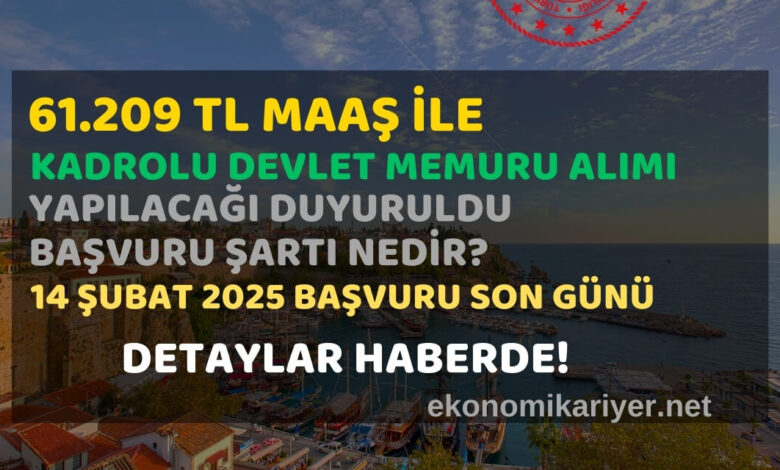 kadrolu memur alımı