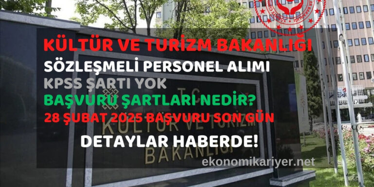 kültür ve turizm bakanlığı personel alımı