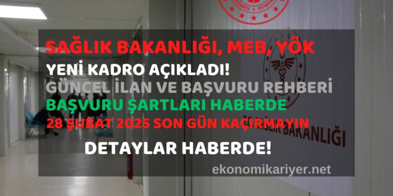 sağlık bakanlığı yeni alımlar