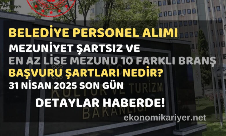 belediye personel alımı