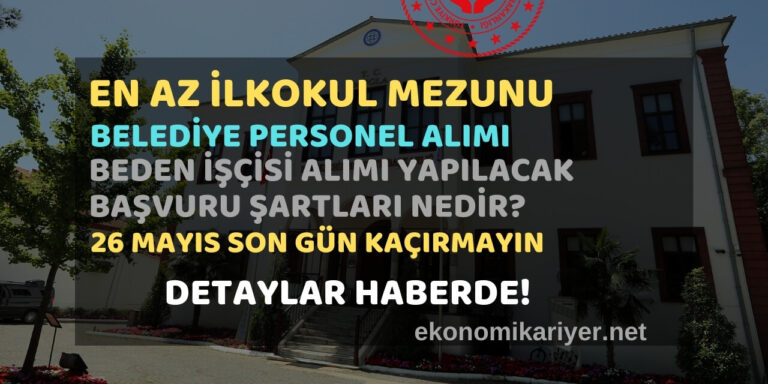 belediye ilkokul mezunu personel alımı