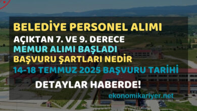 belediye personel alımı başladı