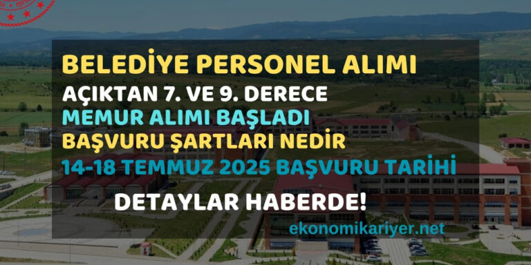 belediye personel alımı başladı