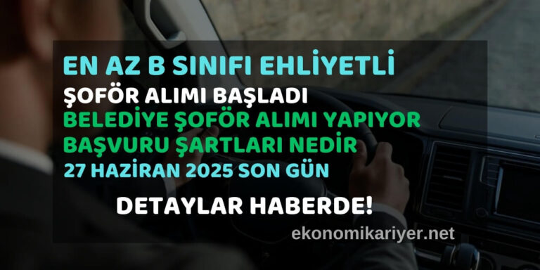 belediye şoför alımı