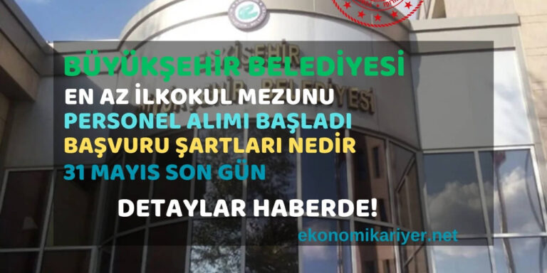 büyükşehir belediyesi personel alımı