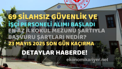 en az ilkokul güvenlik personeli alımı