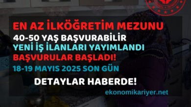 en az ilkokul mezunu alımlar