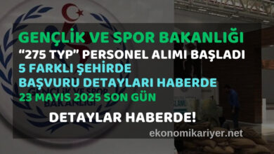 gençlik ve spor bakanlığı personel alımı