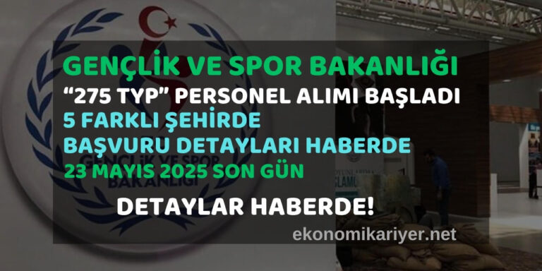 gençlik ve spor bakanlığı personel alımı