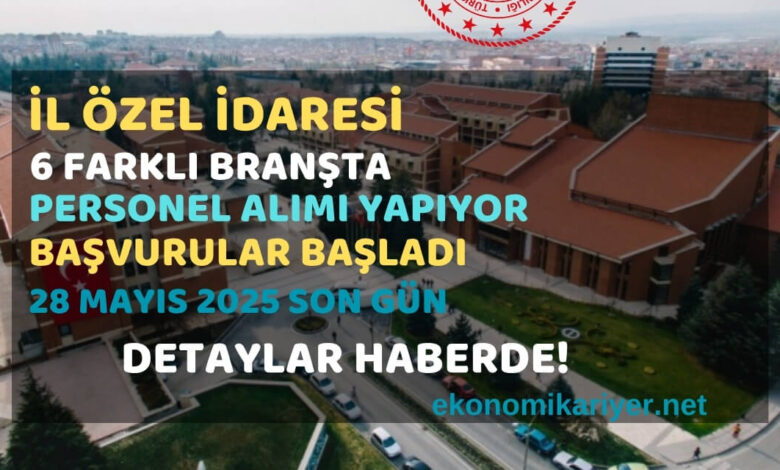 il özel idaresi personel alımı
