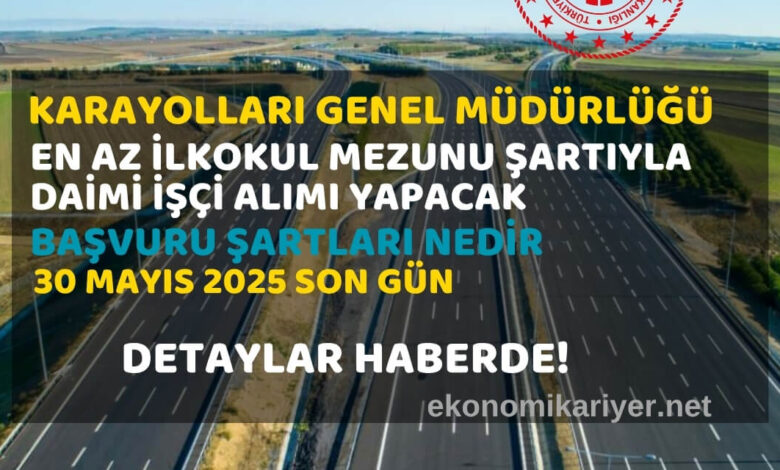 karayolları personel alımı