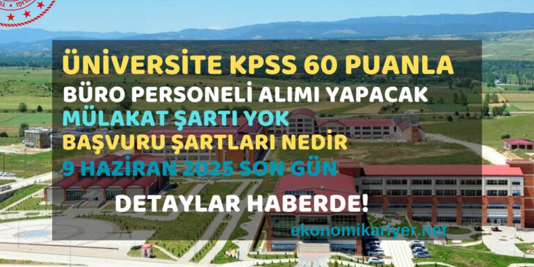 kastamonu üniversitesi personel alımı