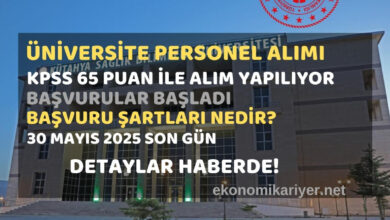 kütahya sağlık bilimleri personel alımı