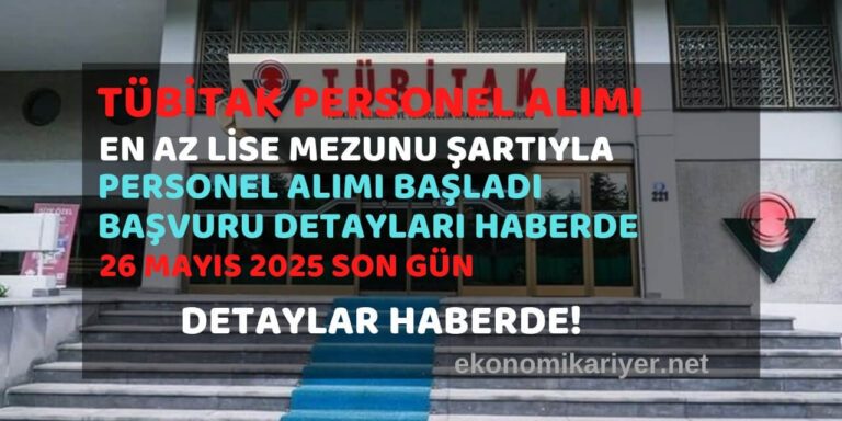 tübitak personel alımı