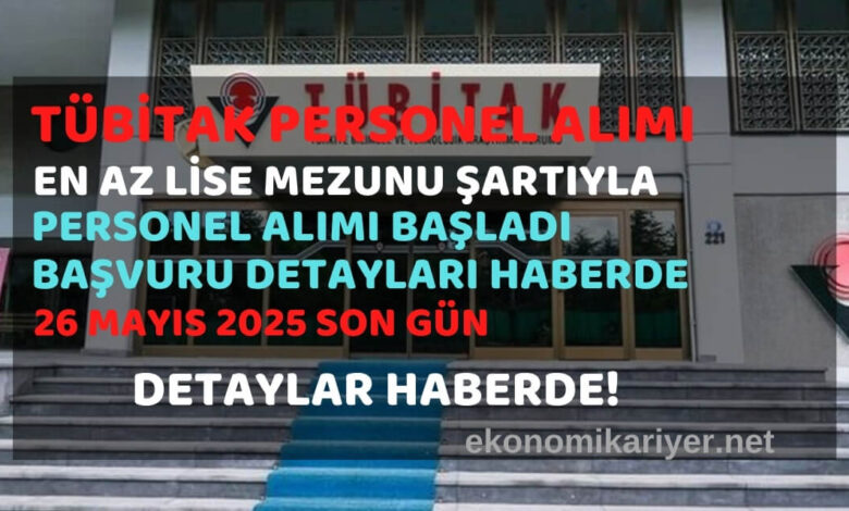 tübitak personel alımı