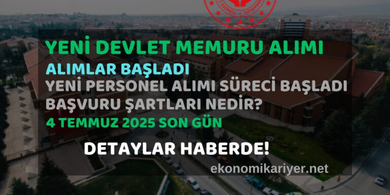 yeni devlet memuru alımı