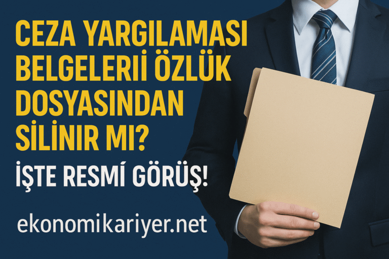 Ceza Yargılaması Belgeleri Özlük Dosyasından Silinir mi? İşte Resmî Görüş!