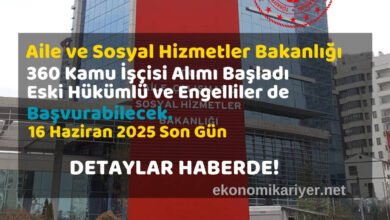 aile ve sosyal hizmetler bakanlığı personel alımı