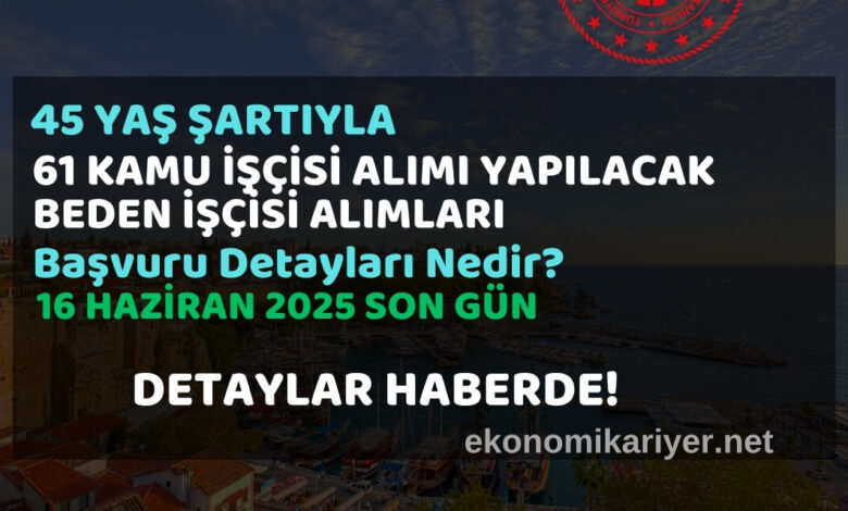 beden işçisi personel alımı