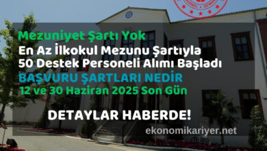 destek personeli alımı