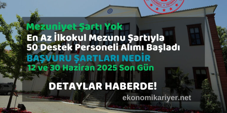 destek personeli alımı