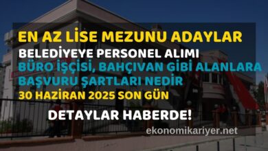 en az lise mezunu belediye alımı