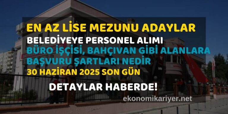 en az lise mezunu belediye alımı