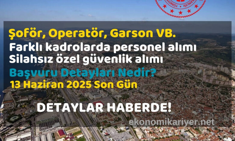 farklı kadrolarda personel alımı