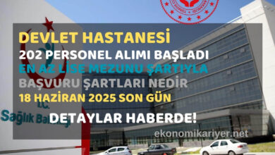 hastane personel alımı başladı