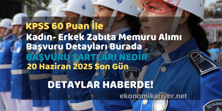 kadın erkek zabıta memuru alımı