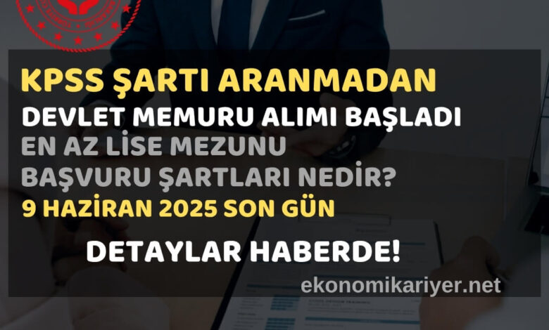kpss şartsız memur alımı