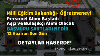 meb öğretmenevi personel alımı