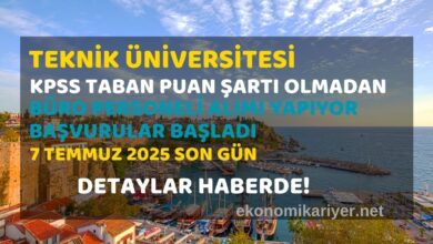 teknik üniversitesi personel alımı