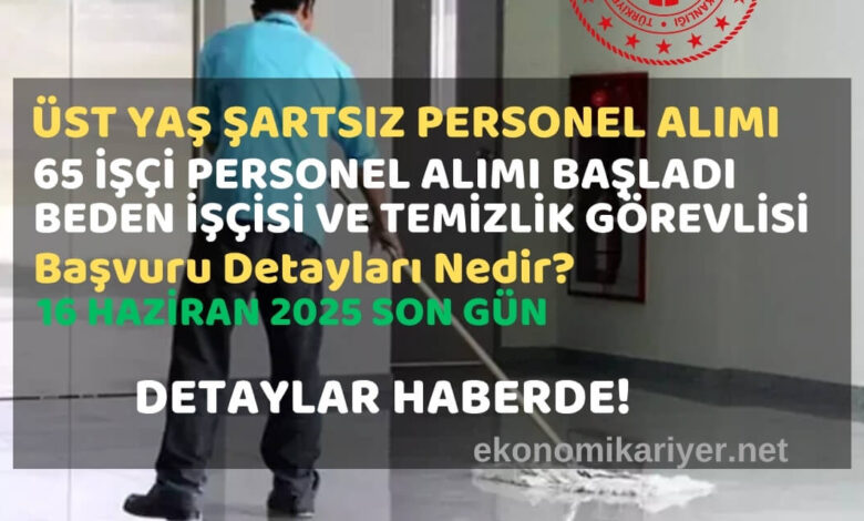 temizlik personeli alımı
