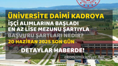 üniversite işçi alımı başladı