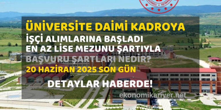üniversite işçi alımı başladı